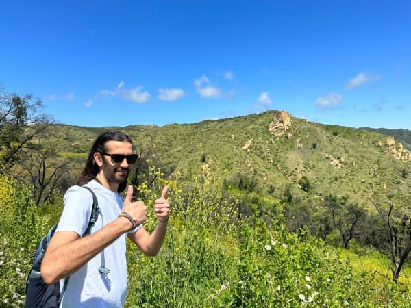 Me standing on a mountain in Topanga, LA